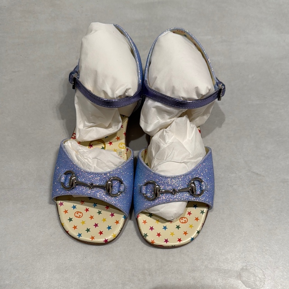 Kids Gucci Glitter Sandals - Lavender